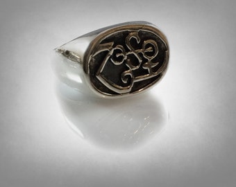 Led Zeppelin Zoso Jimmy Page Les Paul Sg Ring Solid Sterling Silver 925 All Size Available