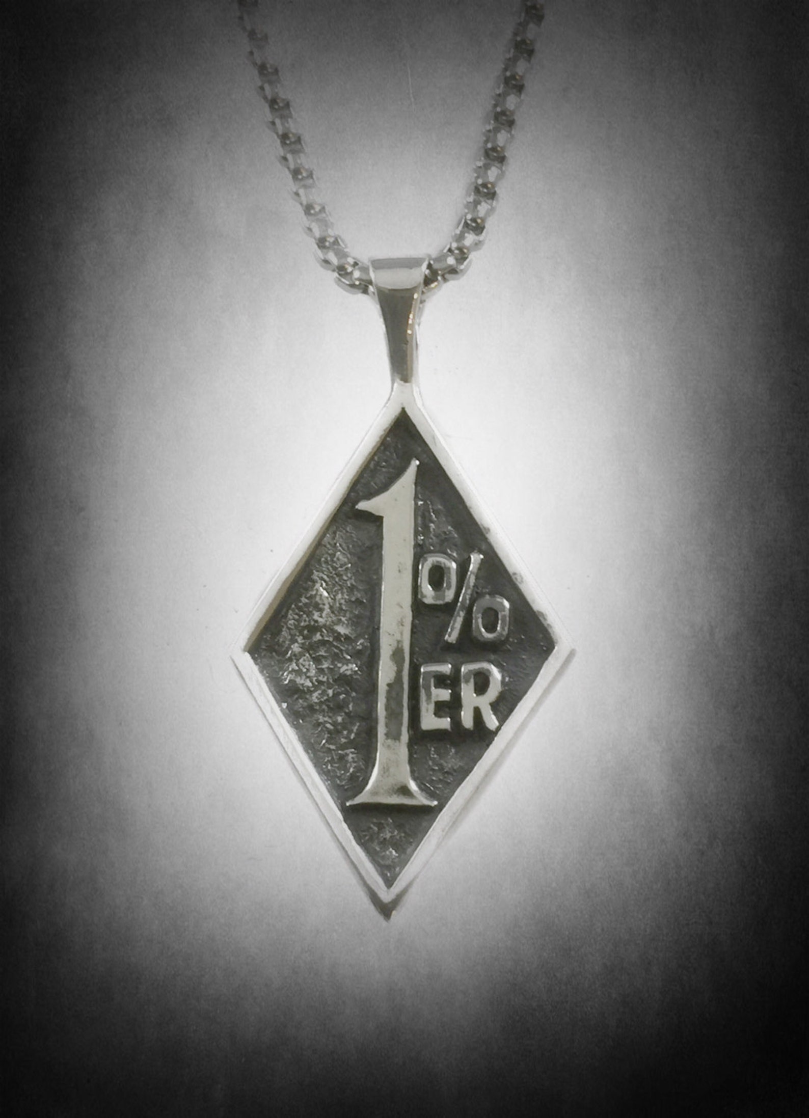 1 PERCENT Er Pendant Sterling Silver BIKER OUTLAW 925 Etsy