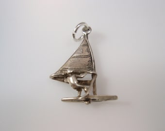 Windsurfer  surfing charm  Pendant sterling silver  925