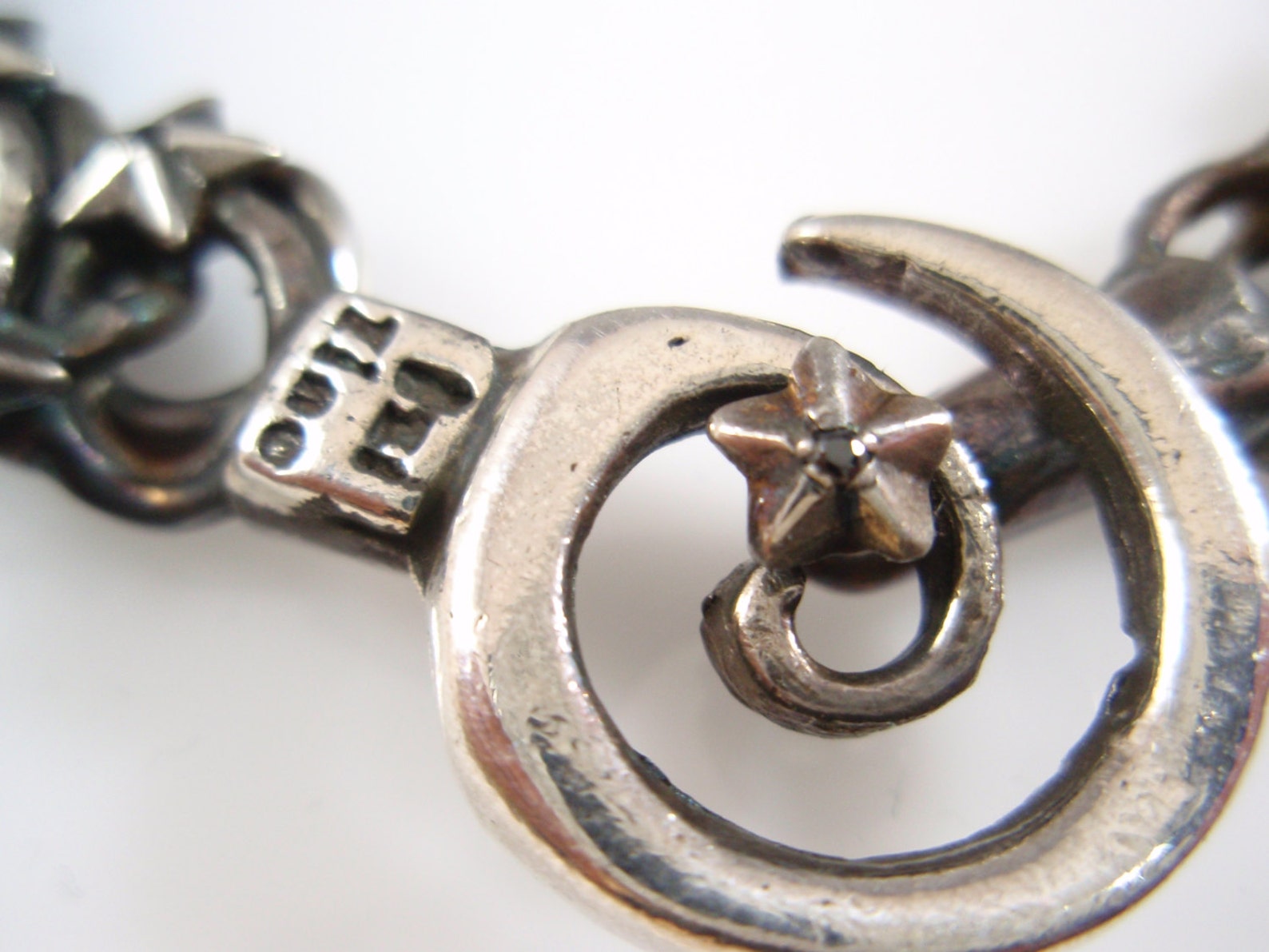 Ezi zino Jewelry Designer star Link Oxidized Heavy Bracelet | Etsy