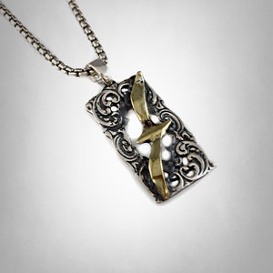 Original Ezi Zino | Vintage Seagull Brass & Sterling Silver 925 Pendant