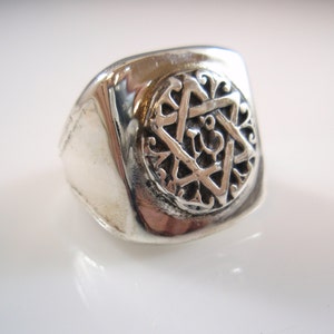 Star of David Signet Ring Solid Sterling Silver 925 by Ezi - Etsy