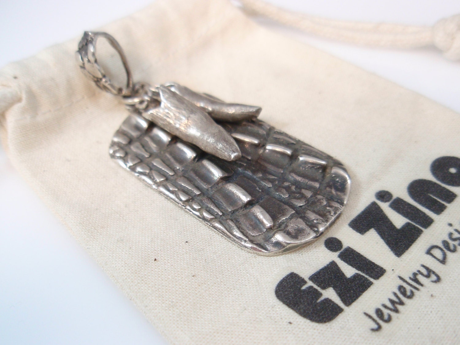 Original Ezi Zino Dog Tag Crocodile Alligator Texture Original Ezi Zino Dog Tag Crocodile Alligator Texture