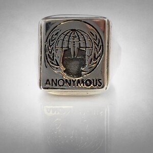 Anonymous Ring Solid Sterling Silver 925 by Ezi Zino - Etsy