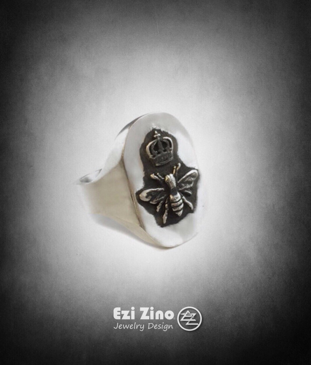 Queen Honey Bee Sterling Silver Ring main image 1