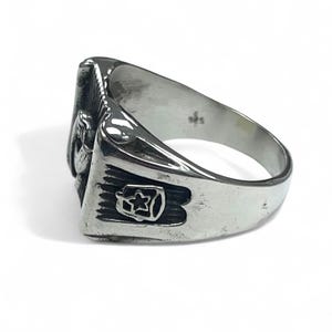 Anillo de camello MASONIC MASON SHRINER en plata maciza de ley 925 imagen 3