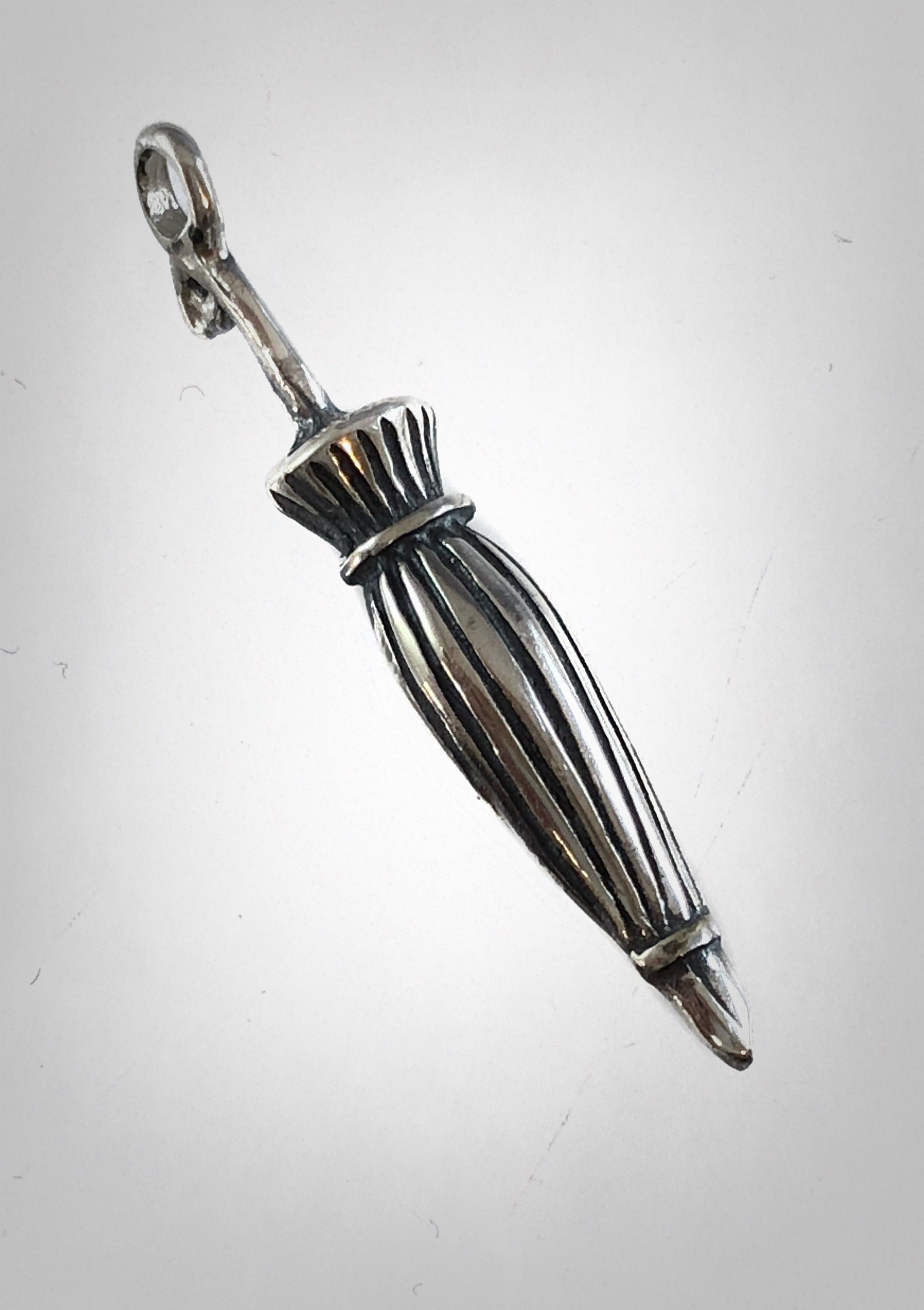 Umbrella Solid Sterling Silver 925 Pendant