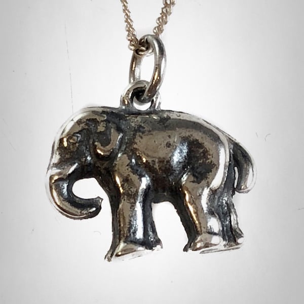 Original Ezi Zino | Pendentif éléphant en argent massif 925