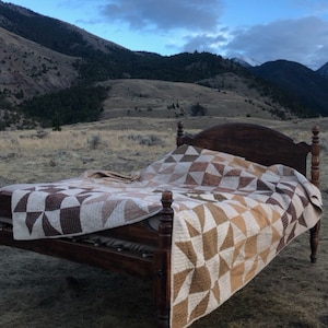 Variable Star Quilt Neutral Colors Made to Order Allow 6-8 weeks for delivery