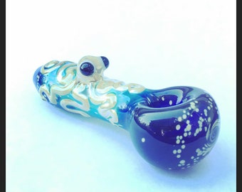 Octopus Critter Glass Pipe || ocean || sea || blue || critter