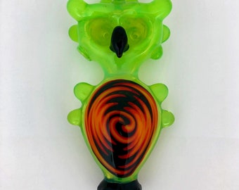 Slyme Owl Green Slime Fire reversal with two bowls