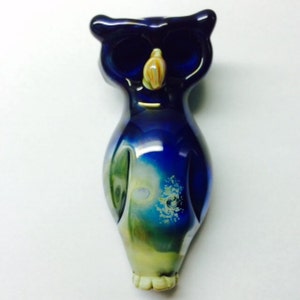 BoGlass Owl Space Galaxy Hand Blown Glass Pipe