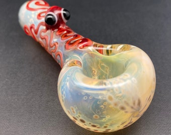 READY TO SHIP! Red Octopus Pipe