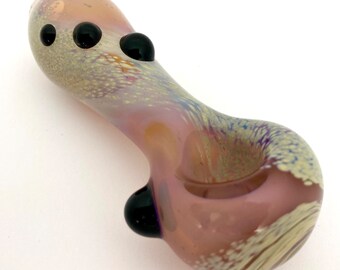 Black and Purple Color Changing Glass Pipe