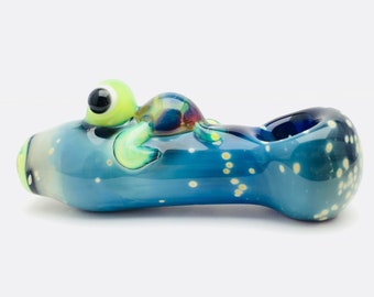 Slyme Space Turtle Critter Hand Blown Glass Pipe