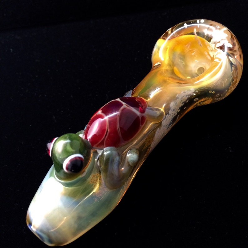 Red Turtle Critter Hand Blown Glass Pipe | Etsy