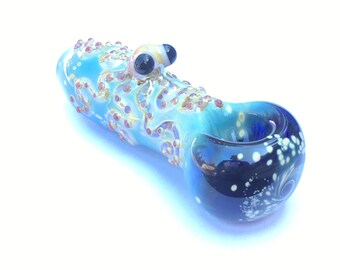 Octopus Critter Hand Blown Glass Pipe