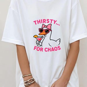 Fun Goose Graphic T-Shirt: Quirky Humor Tee, Summer Style