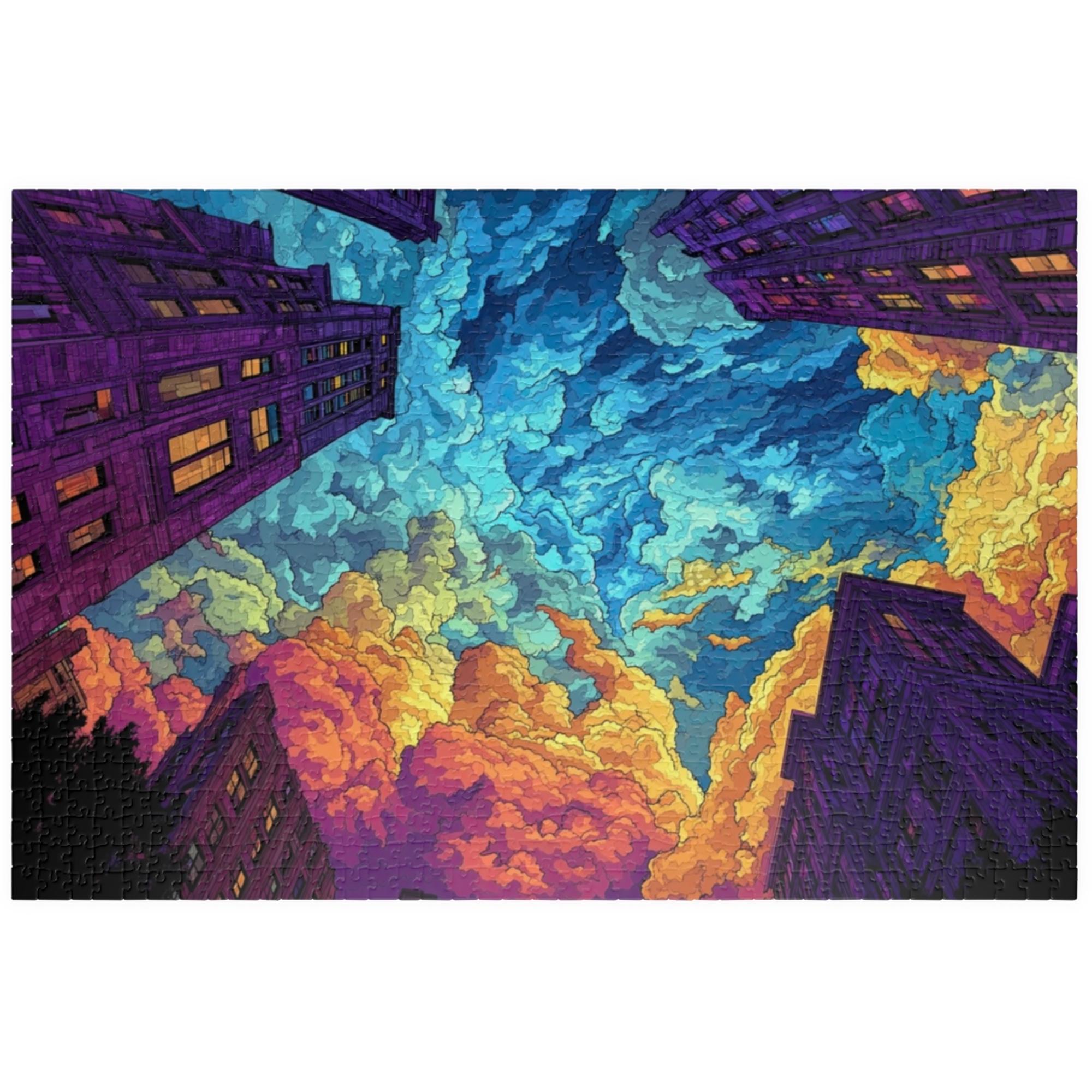 Stunning City Skyline Jigsaw Puzzle | 1000+ Pieces Colorful Art Puzzle | Fun Family Activity | Unique Gift for Puzzle Lovers