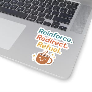 Sticker analyse comportementale ondes positives, cadeau RBT, cadeau BCBA, sticker peel and stick, cadeau de thérapeute du comportement, décoration de psychologue