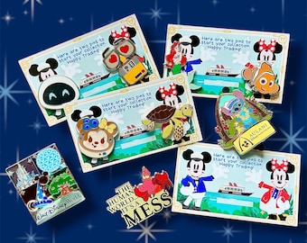 Disney Pin Trading Starting Set | Includes 2 Random Pins | Perfect For Fish Extender or Pixie Dusting Gifts | DCL Gift | FE Gift | Disney