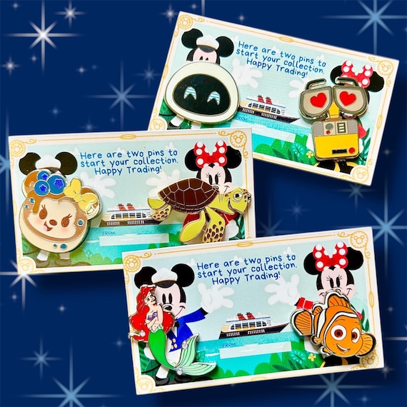 Disney Pin Trading Starting Set | Includes 2 Random Pins | Perfect For Fish Extender or Pixie Dusting Gifts | DCL Gift | FE Gift | Disney