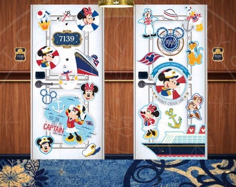 Disney Cruise Door Decorations | DCL Birthday Party Decor (Editable Canva Template, Printable Cut Outs)