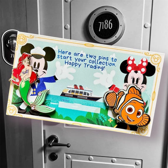 Disney Pin Trading Starting Set | Includes 2 Random Pins | Perfect For Fish Extender or Pixie Dusting Gifts | DCL Gift | FE Gift | Disney