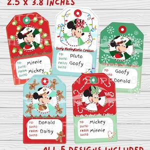 Disneys julkryssningspresentetiketter | Fiskförlängare, utskrivbar (digital nedladdning)