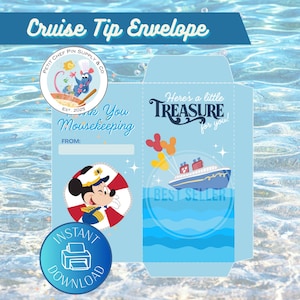 Disney Cruise Mousekeeping Tip Envelope | Printable DIY (Digital Download)
