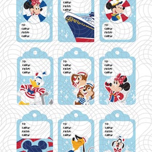 Disney Cruise Gift Tag | DCL Fish Extender Tags | Instant Download | DIY | Printable | 36 Tags Included | Printable Cruise Gift Tags