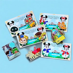 Conjunto Inicial de Pins Colecionáveis da Disney | 2 Pins Aleatórios, Presente para Cruzeiro