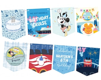 Disney Cruise Birthday Banner | Editable Fish Extender Door Decor | DCL Digital Template