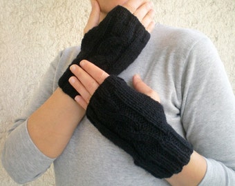 Guantes sin dedos negros