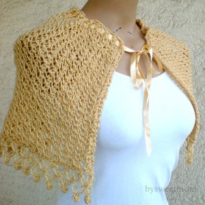 Champagne Wedding Stole Bolero Shrug