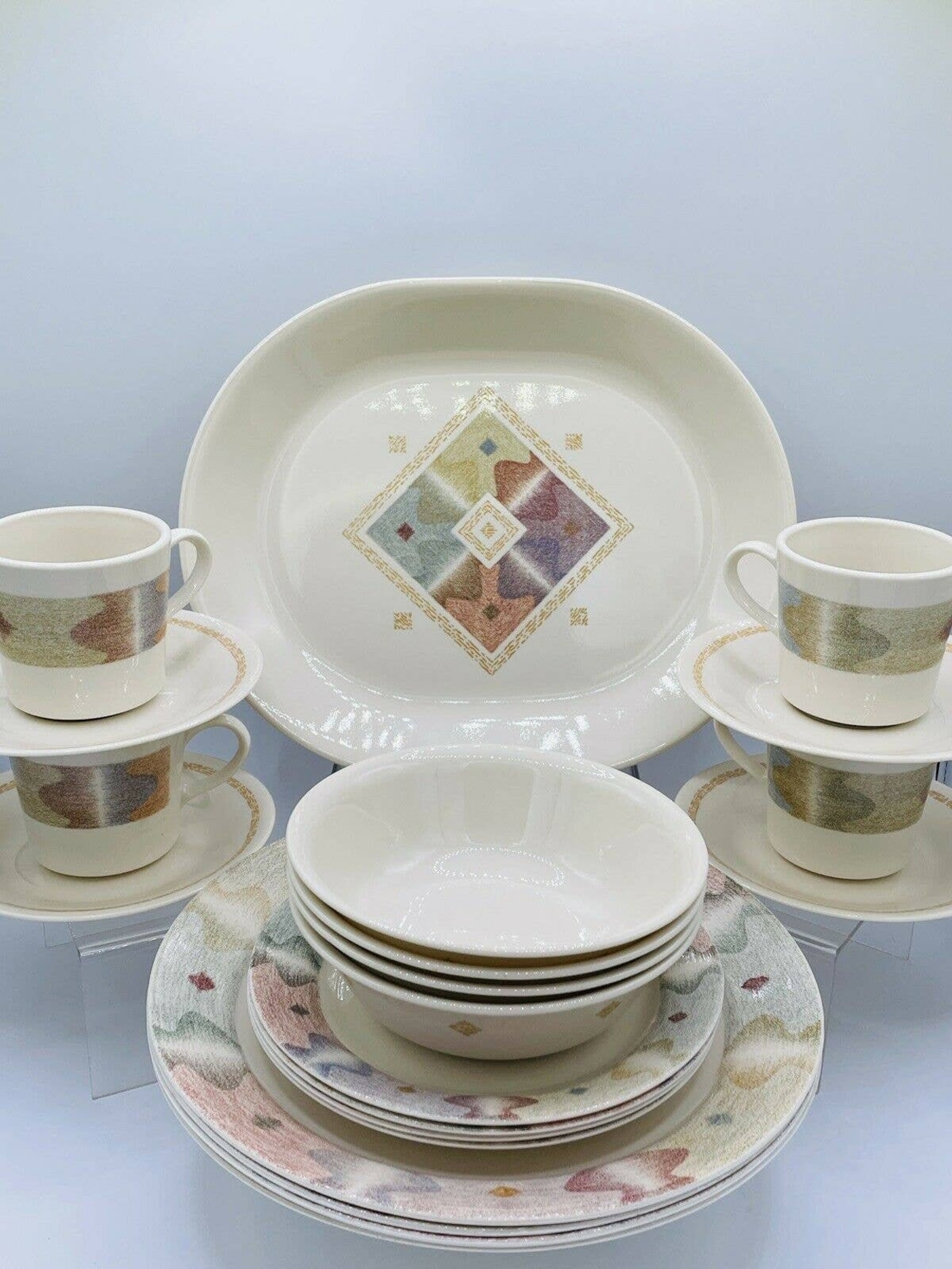 Corelle Mirage Dinnerware Set Southwestern 21pc Platter Etsy