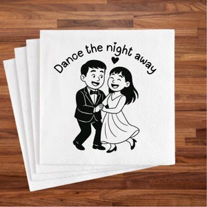 Custom Wedding Napkins - Couples