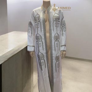 Moroccan Kaftan Kimono – Traditional Linen Caftan for Women – Handmade Moroccan Dress – All Sizes Available – Elegant Takchita Style – Eid