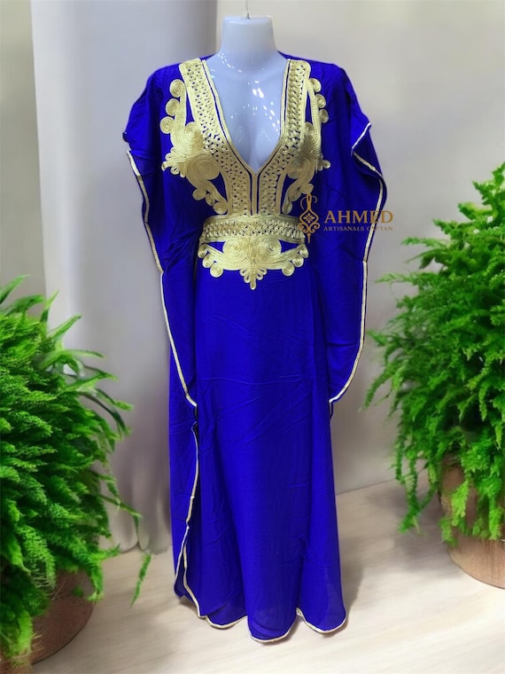 Kaftan Dress Caftan Violet Et Dor Purple And Gold African Maxi Dubai  Style Moroccan Women