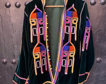 Veste femme en velours – Inspiration marocaine, artisanat traditionnel , Tenue berbère