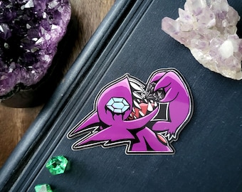 Sableye Sticker, Vinyl Glossy Die Cut Sticker for Laptop, Water Bottle, Trading Card Binder Ghost Type Gem Eater Gift, 3x2.1 Inch