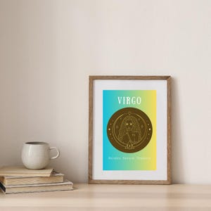 VIRGO POSTER Print, Virgo Zodiac Gift, Astrology Print Poster, Gift for Virgo, Spiritual Wall Art, Instant Download, Horoscope