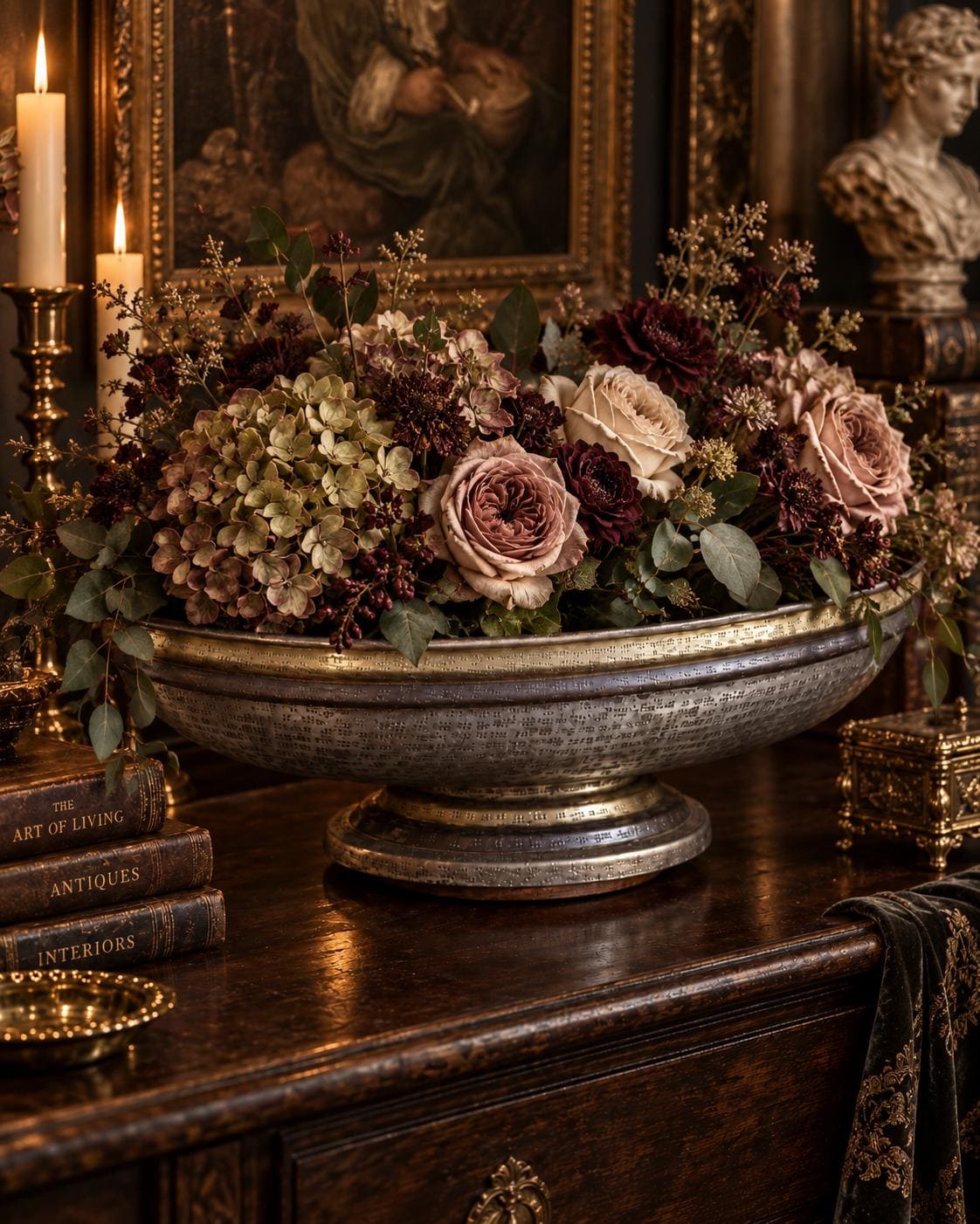 Large Antique Bronze Planter - Etsy
