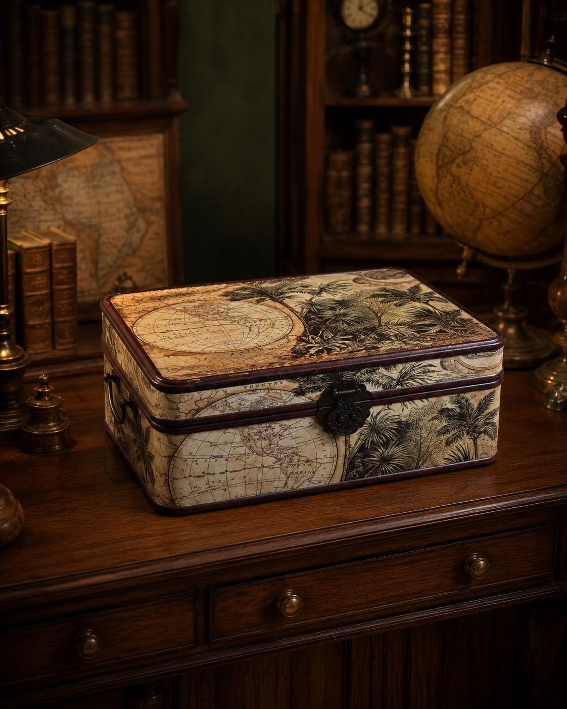 World Map Chest - Etsy