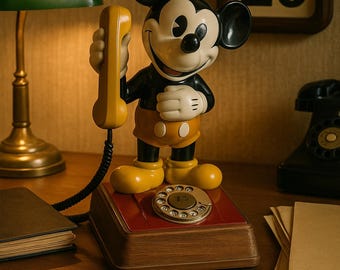 186000 現状品 Disney ディズニー プッシュボタン式固定電話 [1000025391021] VTG 1976 ミッキーマウス電話 プッシュボタン 固定電話 ディズニー ATC