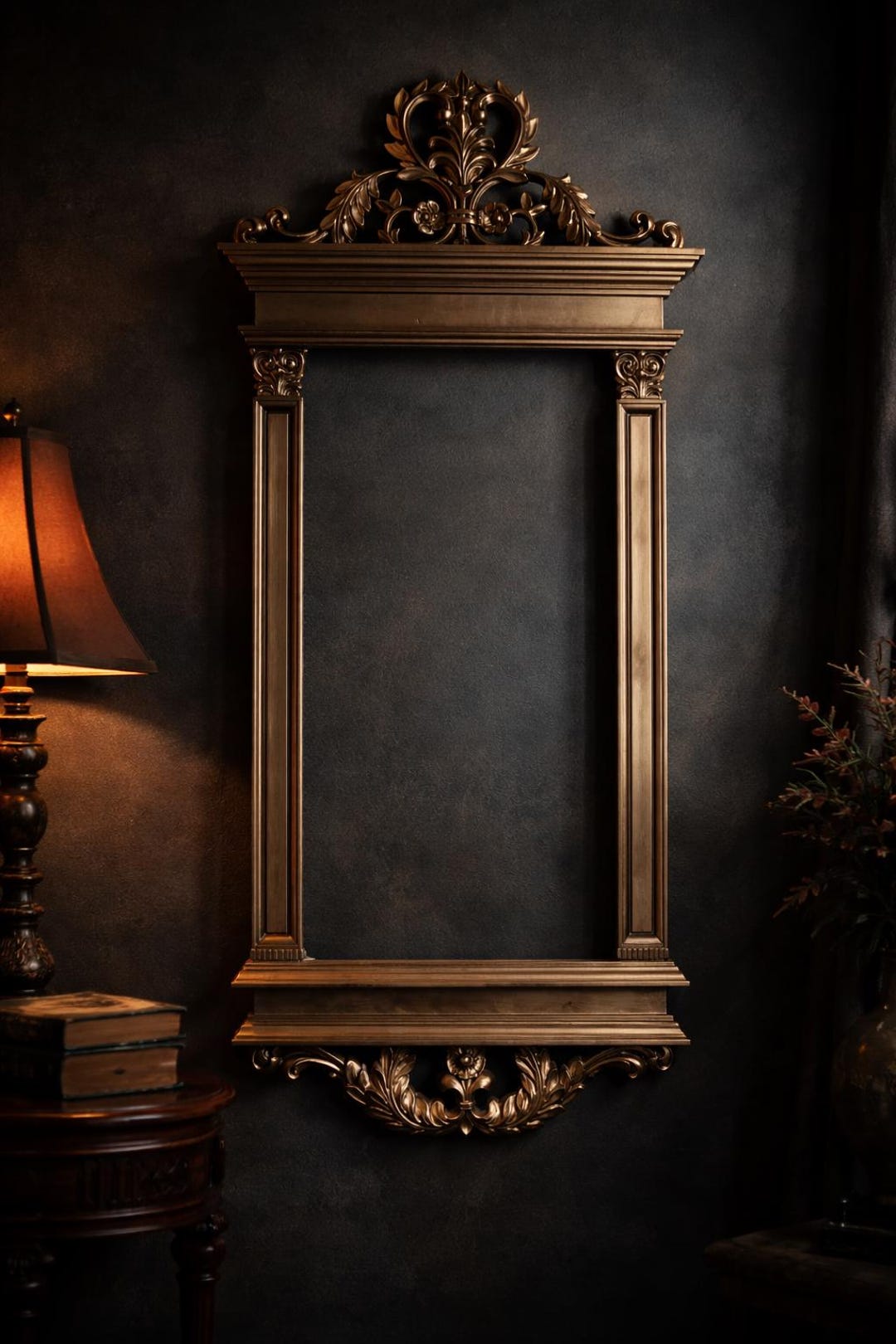 Large Vintage Syroco Ornate Wall Frame | Gothic Baroque Architectural ...