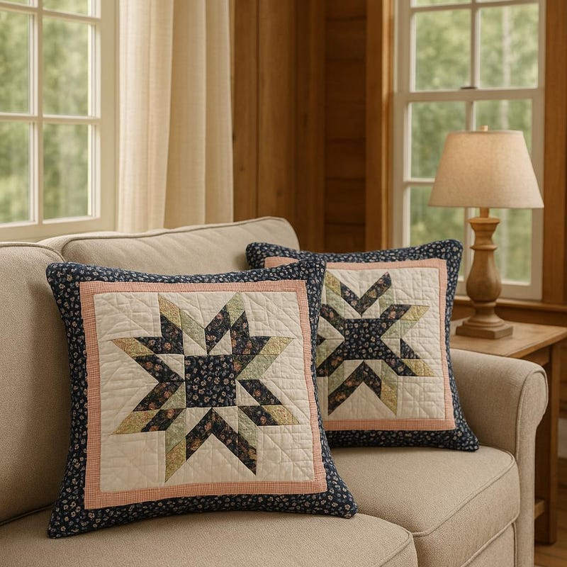 Set of 2 Patchwork Pillow Covers 35