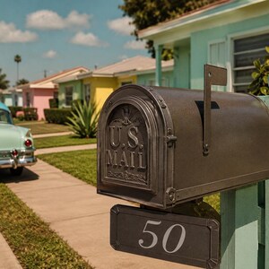 Vintage Gaines Keystone U.S. Mailbox | New Old Stock Metal Wall Mount Mailbox (Address Plaque)
