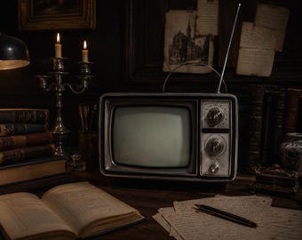 Vintage Zenith Portable CRT TV Working Black White Retro 80s Television Decor