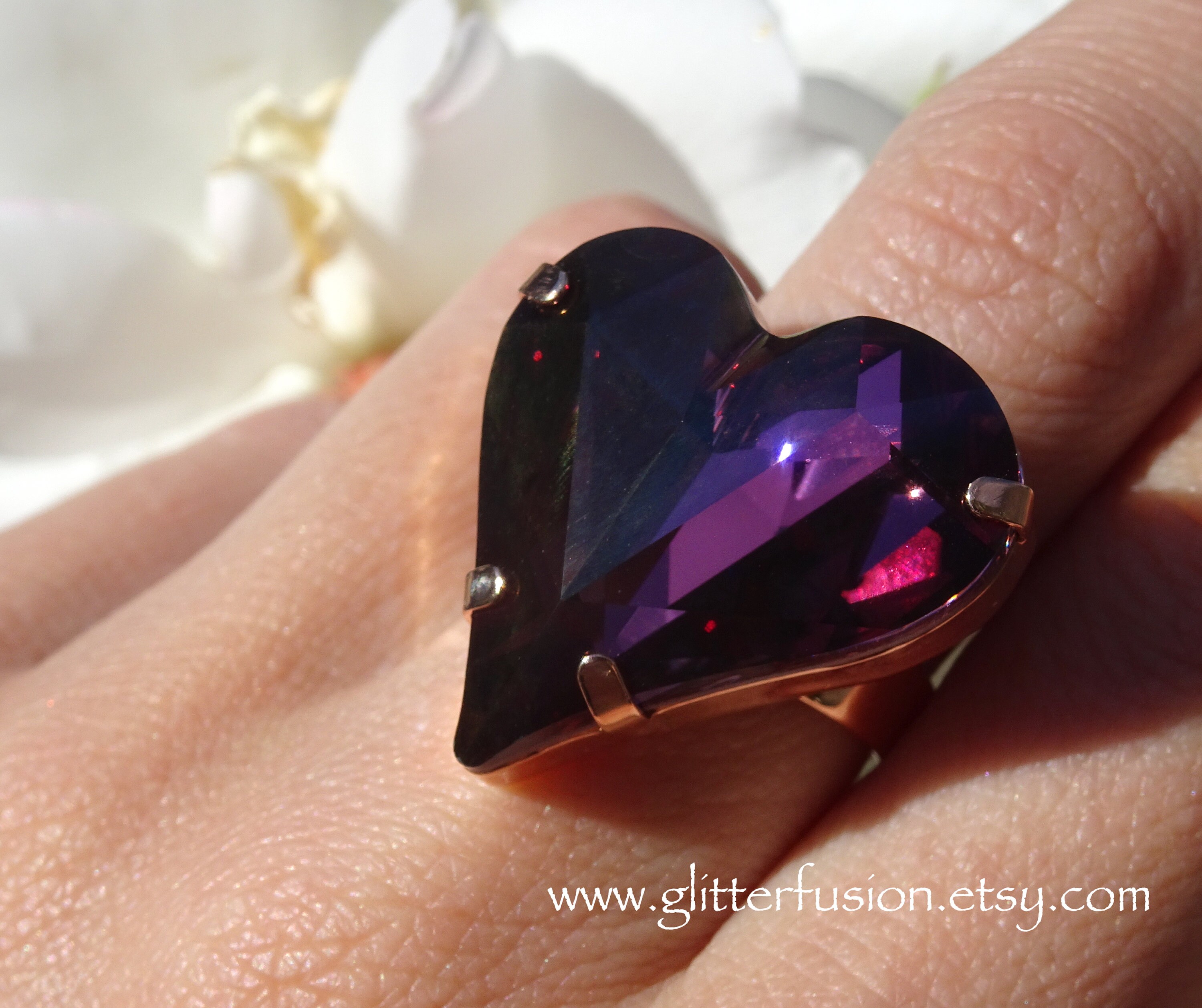 LIMITED EDITION Lilac Shadow Swarovski Crystal Asymmetrical Fancy 